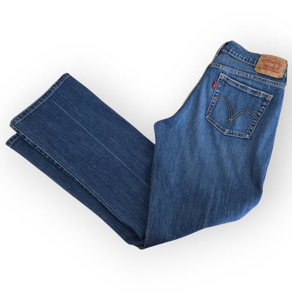 Levi's Medium Wash Blue 515 Bootcut  Mid Rise Jeans 4 Short - Picture 6 of 11